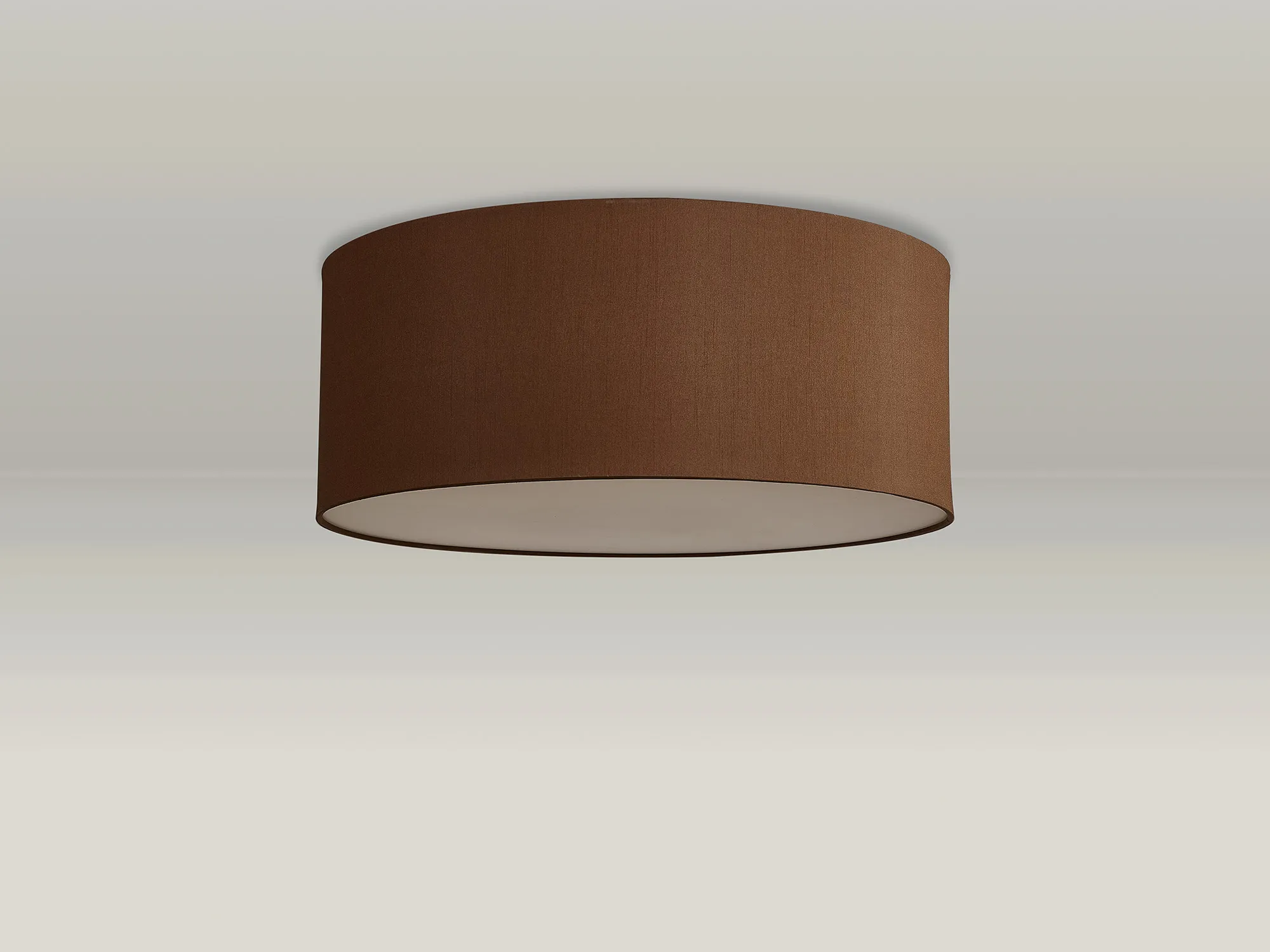 Baymont 50cm Flush 5 Light Raw Cocoa/Grecian Bronze, Frosted Diffuser DK0644  Deco Baymont WH RC